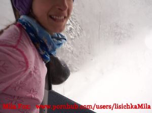 Экстремальная русская пара занялась любительским аналом на лыжном курорте