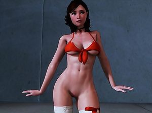 Ледибой трахает охуительную телочку в 3D секс мультике