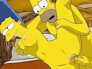 Гомер Симпсон добротно засаживает Мардж в лесной избушке