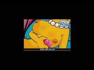 Телочка из Симпсонов мастурбирует пизду розовым дилдо